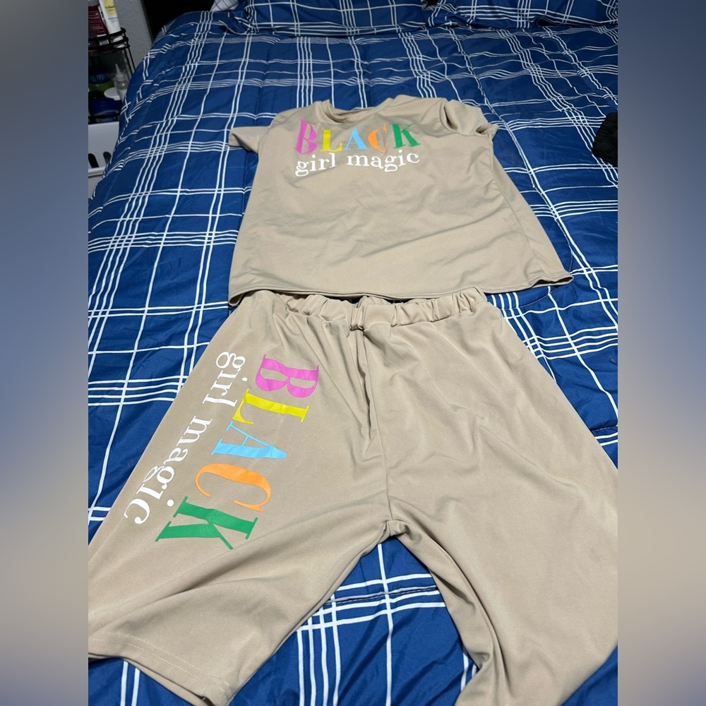 2 piece tan black girl magic outfit $20 (new) 2xl